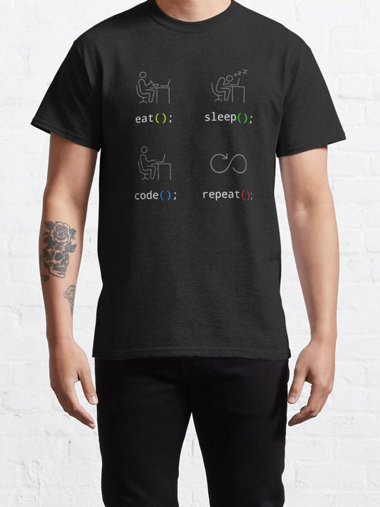Eat Sleep Code Repeat - Erkek T-Shirt
