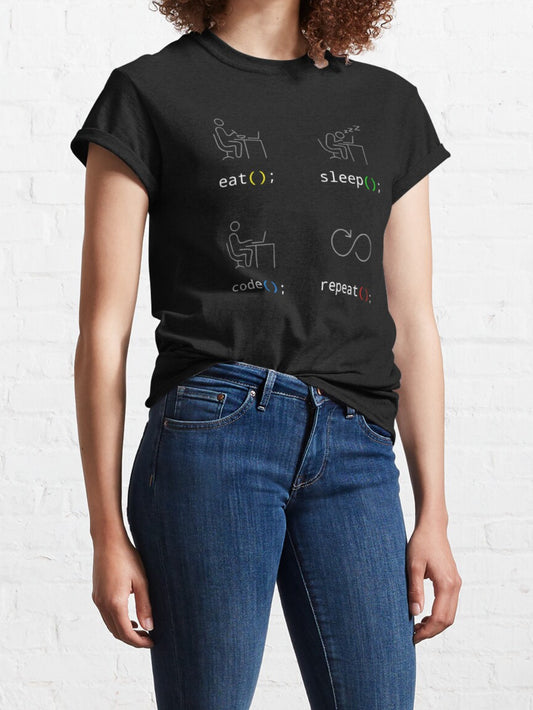 Eat Sleep Code Repeat - Kadın T-Shirt
